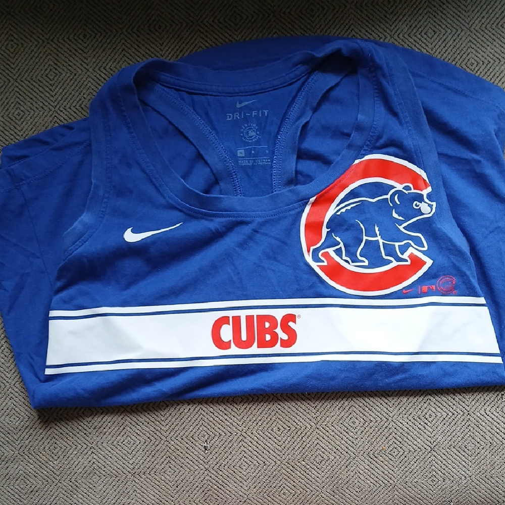 Nike Womens Blue Cubs Tank Top